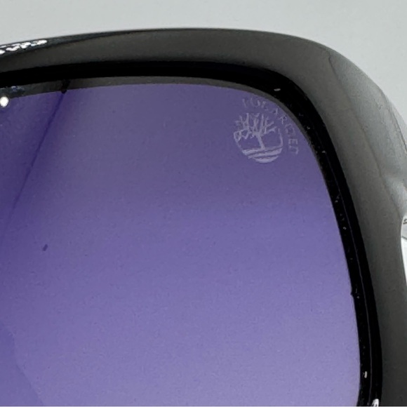 ☀️☀️☀️ Timberland Rectangular Polarized Sunglasses Black with Purple Lenses - Picture 4 of 10